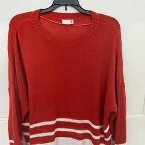 Orange Striped Sweater